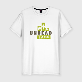Мужская футболка хлопок Slim с принтом Undead Lab | State of Decay в Новосибирске, 92% хлопок, 8% лайкра | приталенный силуэт, круглый вырез ворота, длина до линии бедра, короткий рукав | Тематика изображения на принте: logo | state of decay | survival horror | undead lab | undead labs | загнивающий штат | зомби | зомби апокалипсис | лого | логотип | стадия разложения | стейт оф декай | эмблема