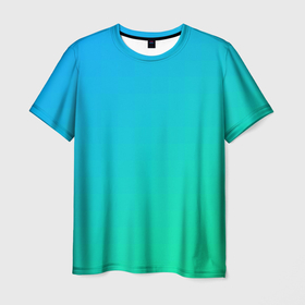 Мужская футболка 3D с принтом Бирюзовый градиент | В небольшую клеточку в Тюмени, 100% полиэфир | прямой крой, круглый вырез горловины, длина до линии бедер | аксессуары градиент | бирюзовый градиент | вещи градиент | вещи с градиентом | зеленый градиент | идеи градиент | одежда градиент | одежда с градиентом | приколы градиент | футболка градиент
