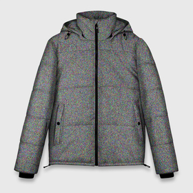 Мужская зимняя куртка 3D с принтом телевизионный шум в Тюмени, верх — 100% полиэстер; подкладка — 100% полиэстер; утеплитель — 100% полиэстер | длина ниже бедра, свободный силуэт Оверсайз. Есть воротник-стойка, отстегивающийся капюшон и ветрозащитная планка. 

Боковые карманы с листочкой на кнопках и внутренний карман на молнии. | мем про шум | не шуми | одежда с шумом | одежда шум | прикол не шуми | прикол ты шумишь | шум | шум по гауссу | шумишь