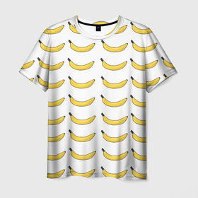 Мужская футболка 3D с принтом Крупный Банановый рай в Екатеринбурге, 100% полиэфир | прямой крой, круглый вырез горловины, длина до линии бедер | Тематика изображения на принте: fyfy | fyfys | hfq | банановыйрай | бананы | рай