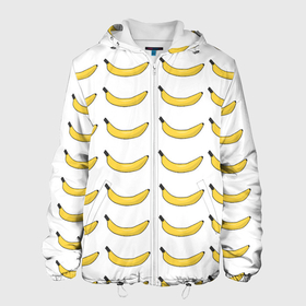 Мужская куртка 3D с принтом Крупный Банановый рай , ткань верха — 100% полиэстер, подклад — флис | прямой крой, подол и капюшон оформлены резинкой с фиксаторами, два кармана без застежек по бокам, один большой потайной карман на груди. Карман на груди застегивается на липучку | fyfy | fyfys | hfq | банановыйрай | бананы | рай