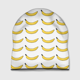 Шапка 3D с принтом Крупный Банановый рай в Тюмени, 100% полиэстер | универсальный размер, печать по всей поверхности изделия | fyfy | fyfys | hfq | банановыйрай | бананы | рай
