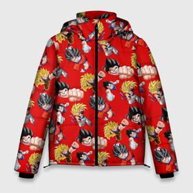 Мужская зимняя куртка 3D с принтом Dragon Ball Z (Goku Pattern) в Белгороде, верх — 100% полиэстер; подкладка — 100% полиэстер; утеплитель — 100% полиэстер | длина ниже бедра, свободный силуэт Оверсайз. Есть воротник-стойка, отстегивающийся капюшон и ветрозащитная планка. 

Боковые карманы с листочкой на кнопках и внутренний карман на молнии. | anime | dragonball | goku | аниме | анимэ | гоку | драконий | жемчуг | манга