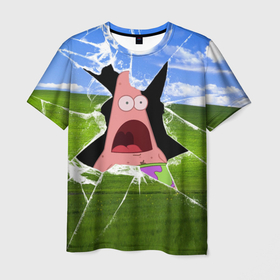 Мужская футболка 3D с принтом ПАТРИК | Сейчас будет локдаун в Новосибирске, 100% полиэфир | прямой крой, круглый вырез горловины, длина до линии бедер | patrick | sponge bob | spongebob | губка боб | звезда | квадратные штаны | мем | партик | сквэр пэнтс | спанч боб