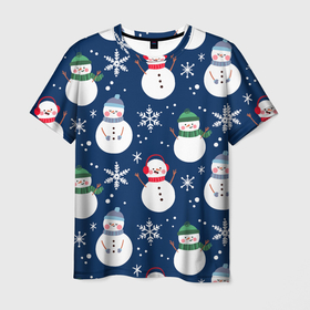 Мужская футболка 3D с принтом НОВЫЙ ГОД 2022 ПАТТЕРН в Курске, 100% полиэфир | прямой крой, круглый вырез горловины, длина до линии бедер | 2022 | christmas | new year | елка | новый год | рождество