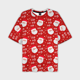 Мужская футболка OVERSIZE 3D с принтом САНТА КЛАУС | НОВЫЙ ГОД в Новосибирске,  |  | 2022 | christmas | new year | елка | новый год | рождество