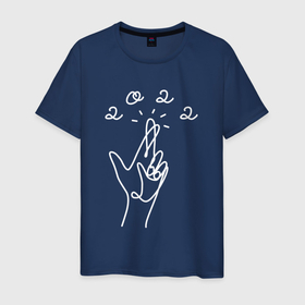 Мужская футболка хлопок с принтом Загадываем желание 2022 в Новосибирске, 100% хлопок | прямой крой, круглый вырез горловины, длина до линии бедер, слегка спущенное плечо. | Тематика изображения на принте: 2022 | fingers crossed | hope | new year | wishes | будущее | загадать желание | крестик | линейный рисунок | мечты | минимализм | на удачу | надежда | новый год | праздники | пусть все сбудется | рука | сглаз