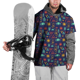 Накидка на куртку 3D с принтом Индейский узор_Майя в Тюмени, 100% полиэстер |  | Тематика изображения на принте: графика | индеец | майя | тотем | узор | фэнтези