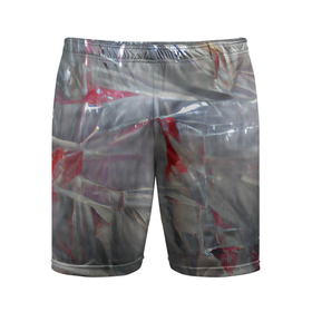 Мужские шорты спортивные с принтом Кровавая пленка в Тюмени,  |  | dexter | halloween | декстер | косплей | костюм | кровь | пленка | хелоуин