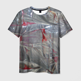 Мужская футболка 3D с принтом Кровавая пленка в Кировске, 100% полиэфир | прямой крой, круглый вырез горловины, длина до линии бедер | dexter | halloween | декстер | косплей | костюм | кровь | пленка | хелоуин