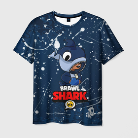 Мужская футболка 3D с принтом BRAWL STARS SHARK красочный в Курске, 100% полиэфир | прямой крой, круглый вырез горловины, длина до линии бедер | Тематика изображения на принте: 8bit | brawl stars | colette | crow | gale | leon | max | mecha | mecha crow | mrp | sally leon | shark | squeak | tara | virus 8bit | werewolf leon | акула | берли | бравл старс | ворон | коллет | макс | оборотень | сквик