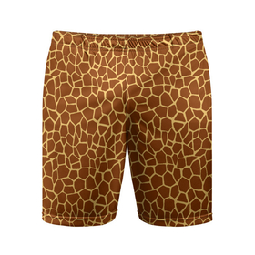 Мужские шорты спортивные с принтом Шкура Жирафа (Giraffe) в Белгороде,  |  | animals | giraffe | safari | zoo | африка | дикая природа | животные | жираф | звери | зоопарк | кожа жирафа | мода | саванна | сафари