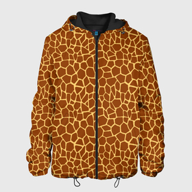 Мужская куртка 3D с принтом Шкура Жирафа (Giraffe) в Кировске, ткань верха — 100% полиэстер, подклад — флис | прямой крой, подол и капюшон оформлены резинкой с фиксаторами, два кармана без застежек по бокам, один большой потайной карман на груди. Карман на груди застегивается на липучку | Тематика изображения на принте: animals | giraffe | safari | zoo | африка | дикая природа | животные | жираф | звери | зоопарк | кожа жирафа | мода | саванна | сафари