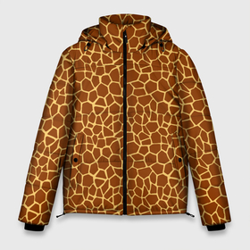 Мужская зимняя куртка 3D с принтом Шкура Жирафа (Giraffe) в Санкт-Петербурге, верх — 100% полиэстер; подкладка — 100% полиэстер; утеплитель — 100% полиэстер | длина ниже бедра, свободный силуэт Оверсайз. Есть воротник-стойка, отстегивающийся капюшон и ветрозащитная планка. 

Боковые карманы с листочкой на кнопках и внутренний карман на молнии. | animals | giraffe | safari | zoo | африка | дикая природа | животные | жираф | звери | зоопарк | кожа жирафа | мода | саванна | сафари