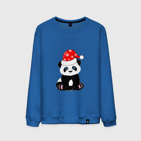Мужской свитшот хлопок с принтом New Year Panda 2022 в Кировске, 100% хлопок |  | Тематика изображения на принте: panda | space | космос | медведь | миша | мишка | нг | новый год | панда