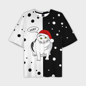 Мужская футболка OVERSIZE 3D с принтом КОТ БЕРНАРД | МЯУ в Екатеринбурге,  |  | bender | cat | meme | memes | meow | бендер | кот | кошка | любимому | мем | мемы | мяй | нг | новый год | подарок | прикол | толстый | хочу