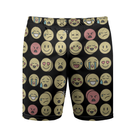 Мужские шорты спортивные с принтом Смайлики эмодзи паттерном в Тюмени,  |  | в топе | в тренде | злость | новинка | подарок ребенку | популярное | сердечки | сердце | смаил | смайлик | смех | улыбка | эмодзи