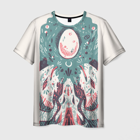 Мужская футболка 3D с принтом SnakeArt в Кировске, 100% полиэфир | прямой крой, круглый вырез горловины, длина до линии бедер | art | lux oac | occult artists | snake | минималистическая змея | мультяшный стиль