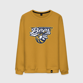 Мужской свитшот хлопок с принтом Burlington Bees   baseball team в Петрозаводске, 100% хлопок |  | baseball | bat | bee | burlington | canada | sport | sting | team | wings | бейсбол | бита | жало | канада | крылья | пчела | спорт