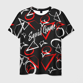 Мужская футболка 3D с принтом Squid Game   кальмар , 100% полиэфир | прямой крой, круглый вырез горловины, длина до линии бедер | Тематика изображения на принте: 2021 | squid game | драма | игра в кальмара | триллер | хван донхёк