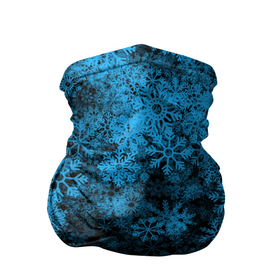 Бандана-труба 3D с принтом КРАСИВЫЕ ГОЛУБЫЕ СНЕЖИНКИ в Новосибирске, 100% полиэстер, ткань с особыми свойствами — Activecool | плотность 150‒180 г/м2; хорошо тянется, но сохраняет форму | Тематика изображения на принте: голубые снежинки | зима | новогодний | новый год | синие снежинки | снег | снежинки