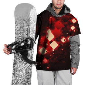 Накидка на куртку 3D с принтом Рубиновый поток в Петрозаводске, 100% полиэстер |  | Тематика изображения на принте: красный | кубики | нг | неон | неоновые | новый год | перелив | природа | рубин | рубиновый | узор
