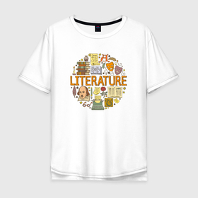 Мужская футболка хлопок Oversize с принтом Литература , 100% хлопок | свободный крой, круглый ворот, “спинка” длиннее передней части | гоголь | драма | книги перо | литература | маски | писатель | роза | слово | театр | шекспир