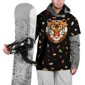 Накидка на куртку 3D с принтом кусочки Тигра в Петрозаводске, 100% полиэстер |  | дикие кошки | китайский гороскоп | новый год | символ года | тигр