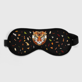 Маска для сна 3D с принтом кусочки Тигра в Белгороде, внешний слой — 100% полиэфир, внутренний слой — 100% хлопок, между ними — поролон |  | дикие кошки | китайский гороскоп | новый год | символ года | тигр