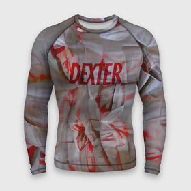 Мужской рашгард 3D с принтом Кровавая ткань ,  |  | dexter | halloween | декстер | косплей | костюм | кровь | пленка | хелоуин