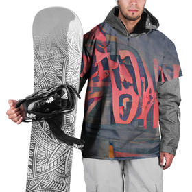 Накидка на куртку 3D с принтом Надпись граффити в Курске, 100% полиэстер |  | Тематика изображения на принте: graffiti | grunge | гранж | граффити | депрессивный | красный | панк