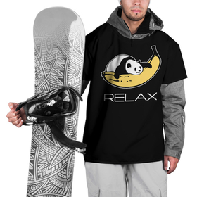 Накидка на куртку 3D с принтом Relax: панда на банане. в Екатеринбурге, 100% полиэстер |  | Тематика изображения на принте: banana | bear | hugged | lies | panda | relax | банан | лежит | медведь | обнял | панда