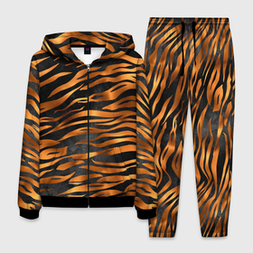 Мужской костюм 3D с принтом В шкуре тигра в Новосибирске, 100% полиэстер | Манжеты и пояс оформлены тканевой резинкой, двухслойный капюшон со шнурком для регулировки, карманы спереди | 2022 | год тигра | новый год | новый год 2022 | символ года | тигр | тигренок | тигрица | тигры