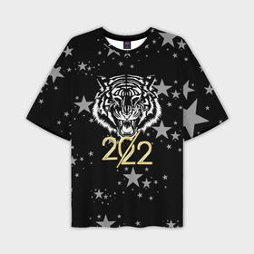 Мужская футболка OVERSIZE 3D с принтом Символ года (тигр 2022 Ура Ура) в Петрозаводске,  |  | Тематика изображения на принте: 2022 | новый год | подарок | праздник | символ года | тигр