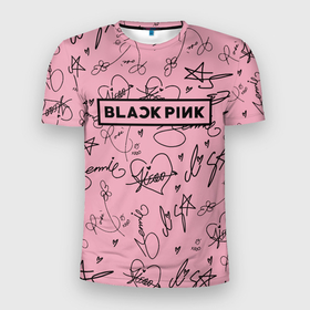 Мужская футболка 3D Slim с принтом BLACKPINK АВТОГРАФЫ РОЗОВЫЙ   PINK , 100% полиэстер с улучшенными характеристиками | приталенный силуэт, круглая горловина, широкие плечи, сужается к линии бедра | black  pink | blackpink | ddudu ddudu | jennie | jisoo | kpop | lalisa | lisa | pink | rose | автографы | блекпинк | группа | ддуду ддуду | дженни | джису | корейская группа | кпоп | лисы | розовый | розэ | черный