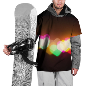 Накидка на куртку 3D с принтом Горящие сердца всех цветов радуги в Тюмени, 100% полиэстер |  | гирлянда | горящие сердца | любовь | неоновый свет | радуга | разноцветные огни | сердечки | сердце | тепло | тёплый свет | цвета радуги