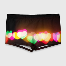 Мужские купальные плавки 3D с принтом Горящие сердца всех цветов радуги , Полиэстер 85%, Спандекс 15% |  | гирлянда | горящие сердца | любовь | неоновый свет | радуга | разноцветные огни | сердечки | сердце | тепло | тёплый свет | цвета радуги