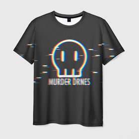 Мужская футболка 3D с принтом MURDER DRONES GLITCH  ДРОНЫ УБИЙЦЫ , 100% полиэфир | прямой крой, круглый вырез горловины, длина до линии бедер | glitch | murder drones | murder drones pilot | pilot | глитч | мультфильм