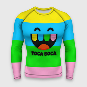 Мужской рашгард 3D с принтом Toca Boca Logo  Тока Бока в Новосибирске,  |  | logo | toca boca | детская игра | игра | лого | логотип | персонажи | прикоснуться ко рту | тока бока