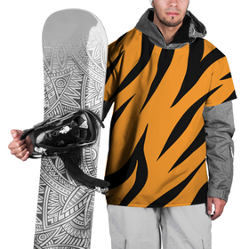 Накидка на куртку 3D с принтом Тигррра. , 100% полиэстер |  | год | новый | праздники | пятна | рождестао | тигр | узор | шерсть