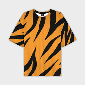 Мужская футболка OVERSIZE 3D с принтом Тигррра. в Петрозаводске,  |  | год | новый | праздники | пятна | рождестао | тигр | узор | шерсть