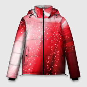 Мужская зимняя куртка 3D с принтом Красная космическая спираль в Белгороде, верх — 100% полиэстер; подкладка — 100% полиэстер; утеплитель — 100% полиэстер | длина ниже бедра, свободный силуэт Оверсайз. Есть воротник-стойка, отстегивающийся капюшон и ветрозащитная планка. 

Боковые карманы с листочкой на кнопках и внутренний карман на молнии. | астрономия | водоворот | космос | красные | неоновый | поток | поток света | свет | спираль