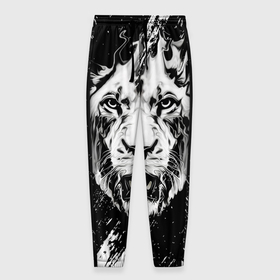 Мужские брюки 3D с принтом Тигр Tiger в Новосибирске, 100% полиэстер | манжеты по низу, эластичный пояс регулируется шнурком, по бокам два кармана без застежек, внутренняя часть кармана из мелкой сетки | 2022 | год | год тигра | новый год | тигр