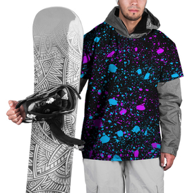 Накидка на куртку 3D с принтом Брызги неоновые ярких красок в Кировске, 100% полиэстер |  | акварельные | брызги | кисти | клякса | краски | ляпы | неоновые | розовый | стиль | точки | черный | эмоции | яркий