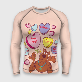 Мужской рашгард 3D с принтом Scooby Doo  Valentine в Новосибирске,  |  | 14 февраля | scooby | scooby doo | statwb | valentine | valentines | валентин | влюблён | влюблённые | день валентина | день влюблённых | любвоная | любовь | мульт | мультики | мультфильм | св валентин | скуби | скуби ду