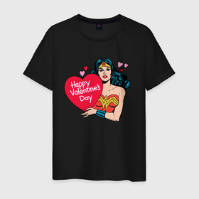 Мужская футболка хлопок с принтом Wonder Woman | Valentine в Санкт-Петербурге, 100% хлопок | прямой крой, круглый вырез горловины, длина до линии бедер, слегка спущенное плечо. | 14 февраля | statwb | valentine | valentines | wonder woman | валентин | влюблён | влюблённые | день валентина | день влюблённых | любвоная | любовь | мульт | мультики | мультфильм | св валентин | чудо женщина