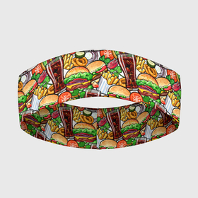 Повязка на голову 3D с принтом Быстрое Питание и Напитки ,  |  | burger | cheeseburger | fast food | hamburger | hot dog | pizza | блюдо | бургер | быстрое питание | гамбургер | еда | жратва | завтрак | картошка фри | кола | корм | кушанье | макдоналдс | обед | перекус | пицца | пища | повар