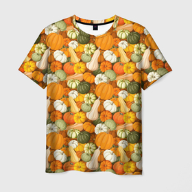 Мужская футболка 3D с принтом Тыквы (Pumpkin) в Тюмени, 100% полиэфир | прямой крой, круглый вырез горловины, длина до линии бедер | halloween | блюдо | веган | вегетарианец | витамины | диета | еда | завтрак | здоровое питание | здоровье | зелень | зож | корм | кушанье | обед | овощи | офощи | перекус | пища | повар | растительное питание