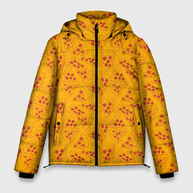 Мужская зимняя куртка 3D с принтом Пиццерия в Тюмени, верх — 100% полиэстер; подкладка — 100% полиэстер; утеплитель — 100% полиэстер | длина ниже бедра, свободный силуэт Оверсайз. Есть воротник-стойка, отстегивающийся капюшон и ветрозащитная планка. 

Боковые карманы с листочкой на кнопках и внутренний карман на молнии. | Тематика изображения на принте: fast food | ninja turtles | pizza | pizzeria | блюдо | быстрое питание | донателло | еда | завтрак | ингредиенты для пиццы | итальянская еда | кухня | кушанье | лепёшка | ниндзя черепашки | обед | перекус | пирог | пицца