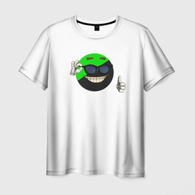 Мужская футболка 3D с принтом анприм в Петрозаводске, 100% полиэфир | прямой крой, круглый вырез горловины, длина до линии бедер | анархизм | анприм | дубинка | ежепалка | каво | класс | мем | мемы | палец вверх | первобытность | пещера | примитивизм | рофл | угавуга